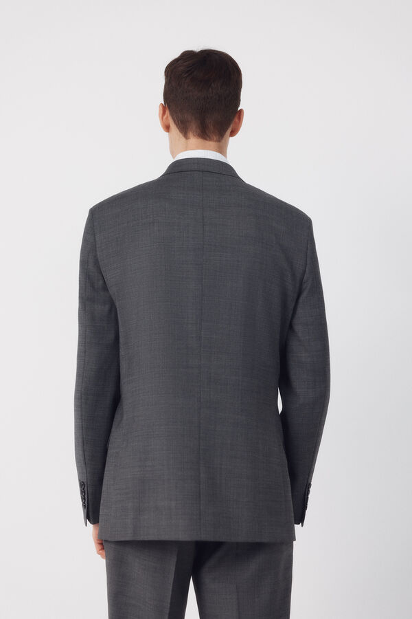 Cortefiel Grey structured dynamic blazer Dark grey