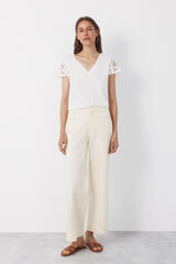 Cortefiel Cal&ccedil;as com debrum Amarelo