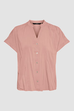 Cortefiel Short-sleeved shirt Pink
