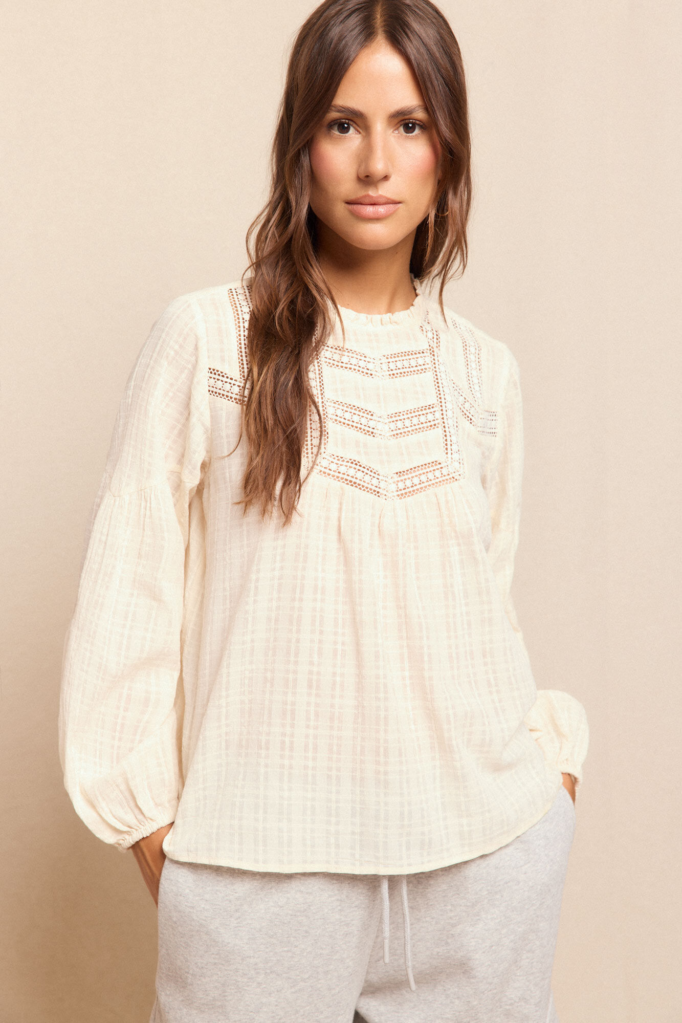 Slowlove Blusa puntillas