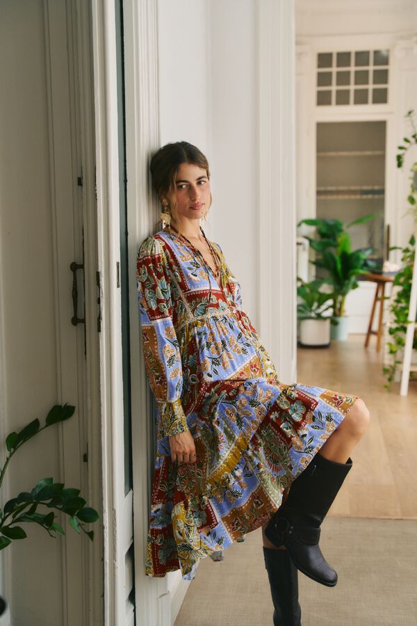 Jaase Vestido midi Monday Multicolorido