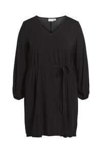 Cortefiel Long-sleeved dress Black
