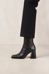 Cortefiel South leather boots Black