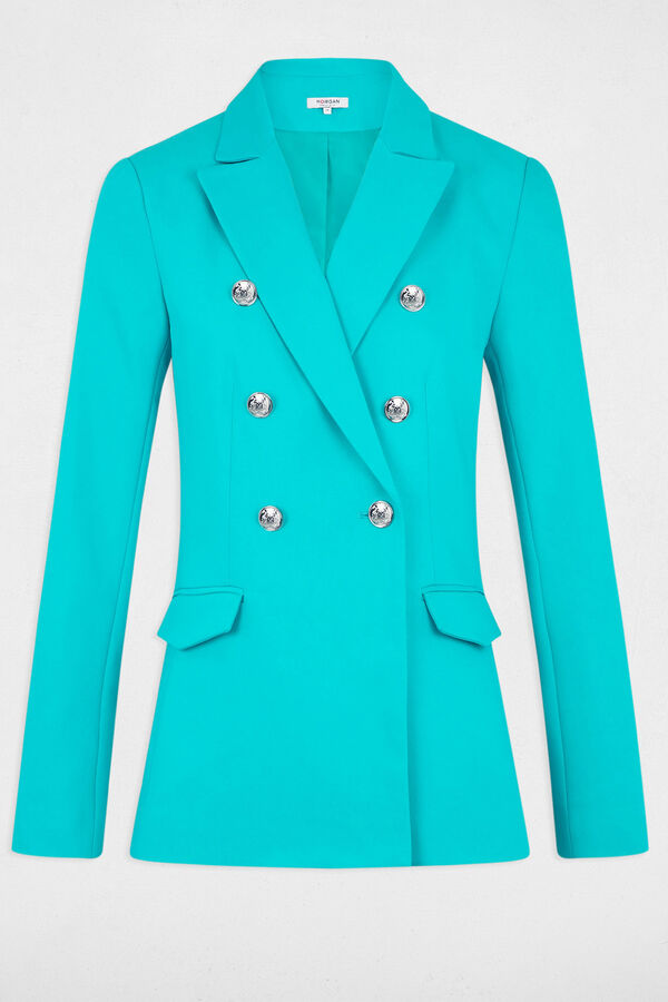 Cortefiel Tailored button-up jacket Turquoise