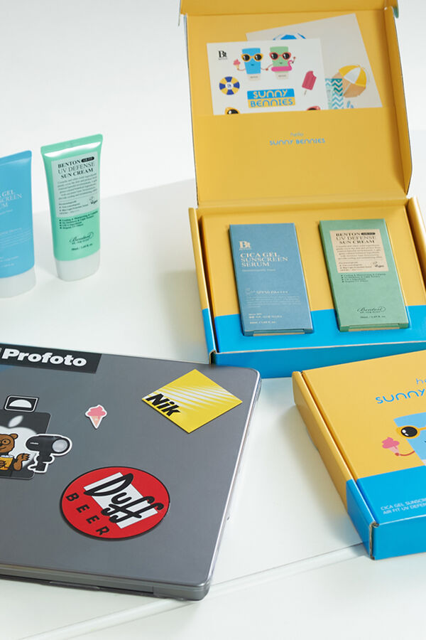 Benton Invisible SPF50 and SPF50+ sunscreen duo Yellow
