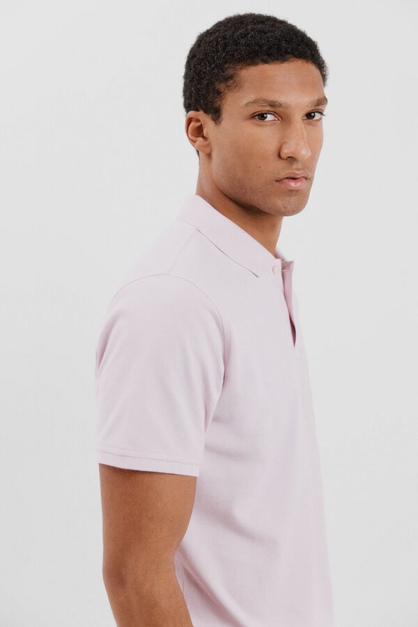 Cortefiel Basic piqué polo shirt Pink