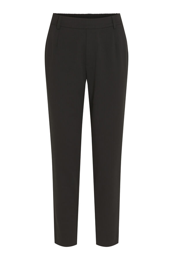 Cortefiel Trousers with elasticated waist Black