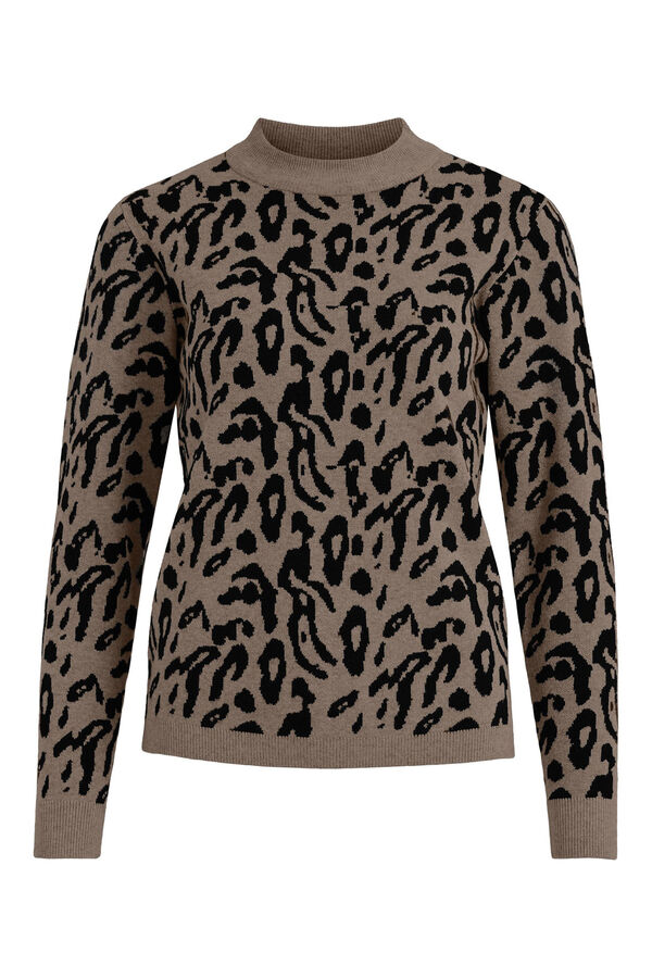 Object Ecovero jersey-knit jumper Dark brown