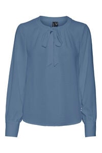 Cortefiel Long-sleeved round neck top Blue