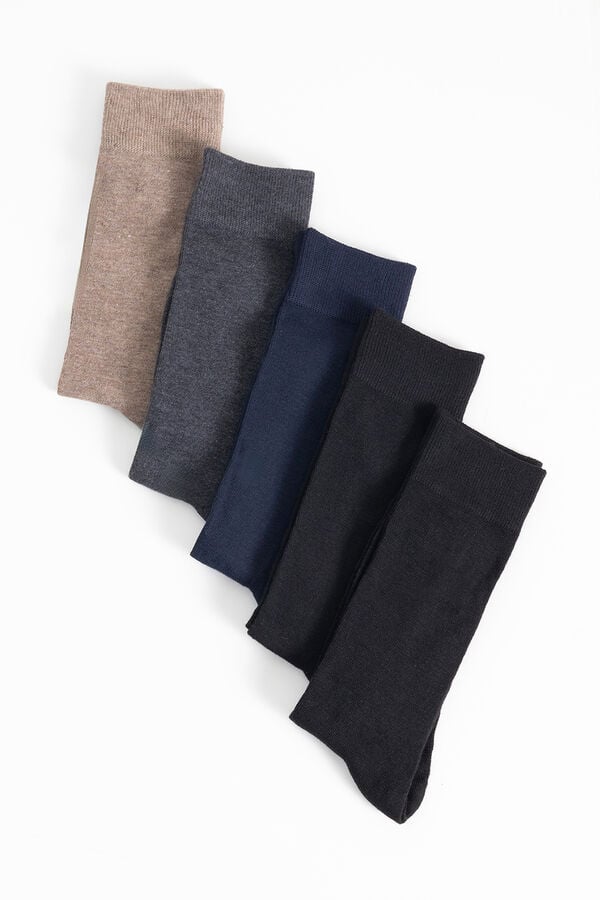 PuroEGO Conjunto de 5 pares de meias Multicolorido