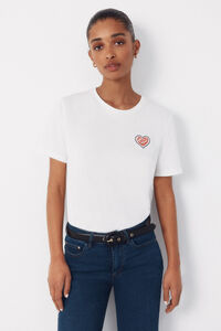 Cortefiel Camiseta menudos corazones