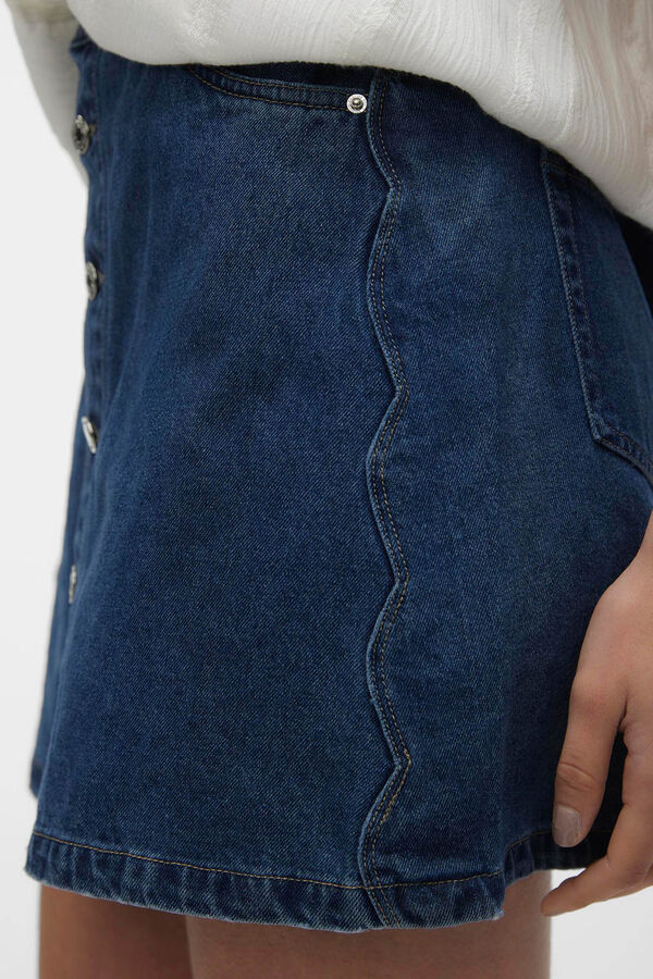 Cortefiel Saia curta jeans Azul