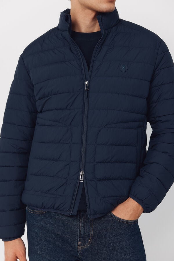 Cortefiel Ultra-light quilted jacket Navy