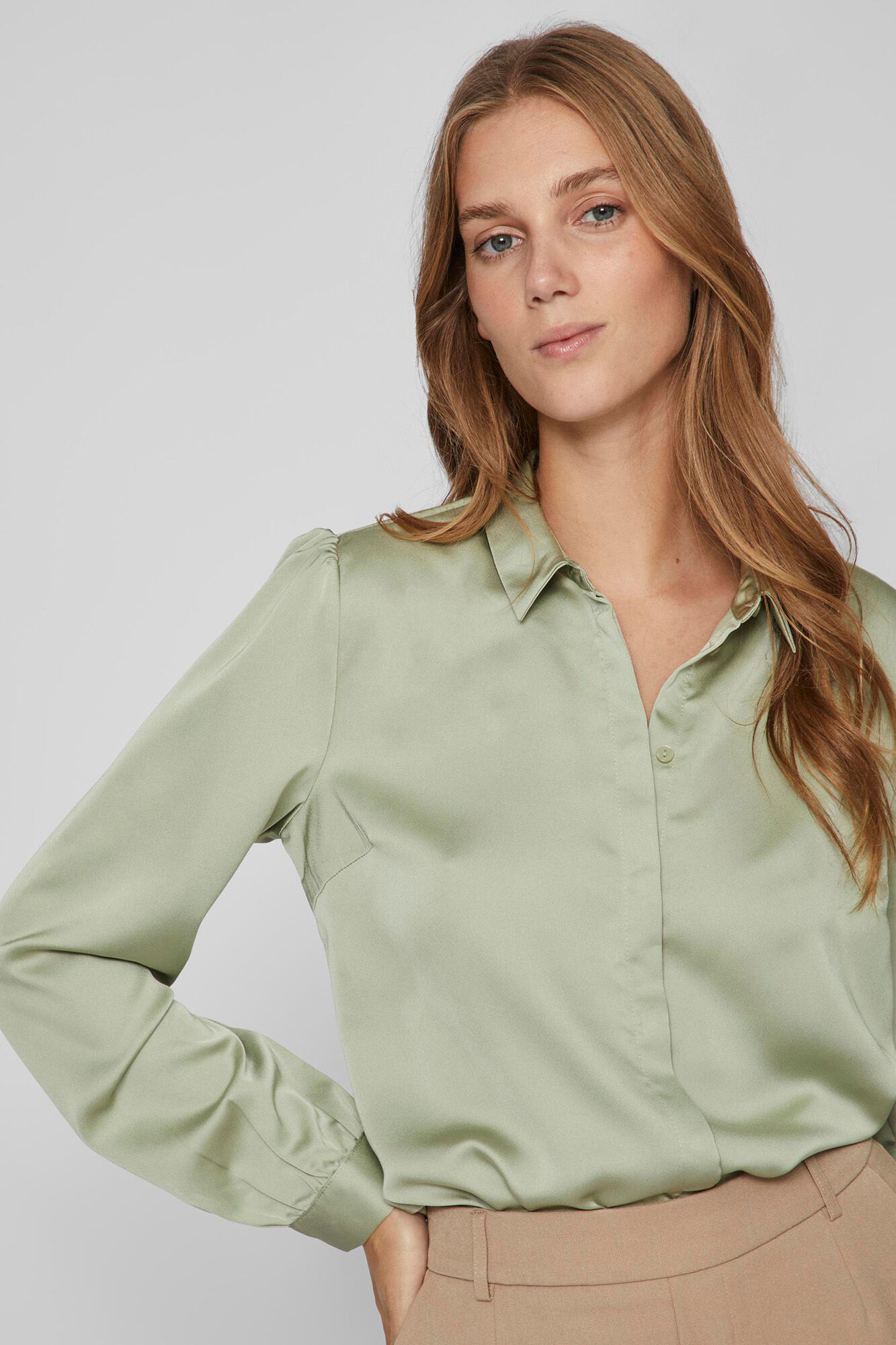 Camisa satinada Blusas de mujer Cortefiel