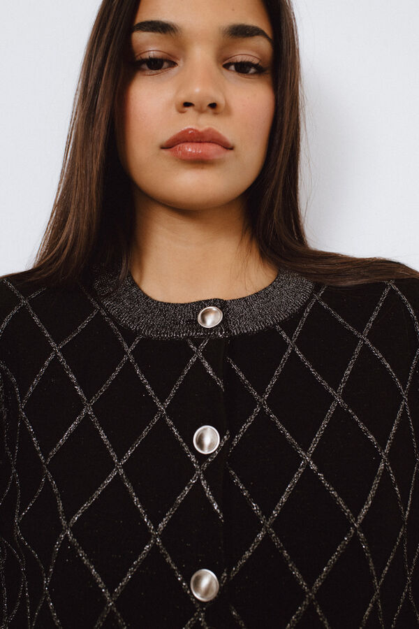 Vila Chaqueta c&aacute;rdigan con l&uacute;rex Negro