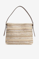 Vilanova Mala de ombro efeito palha Castanho