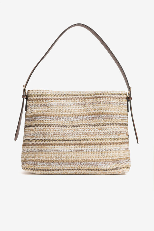 Vilanova Mala de ombro efeito palha Castanho
