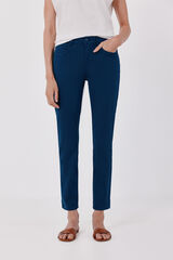 Cortefiel Jeans skinny crop color Azul
