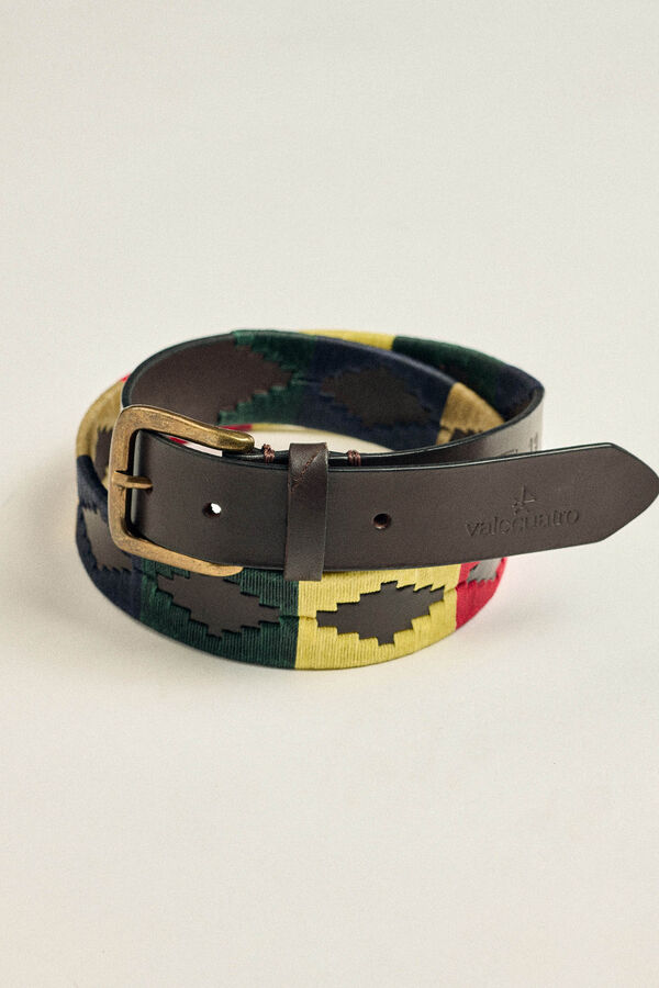 Valecuatro Cinto de pele Valecuatro modelo Soy&oacute;n Amarelo