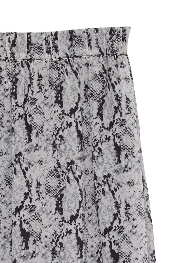 Vero Moda Saia midi com folho Cinzento