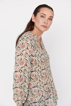 Cortefiel Pleated blouse Multicolour