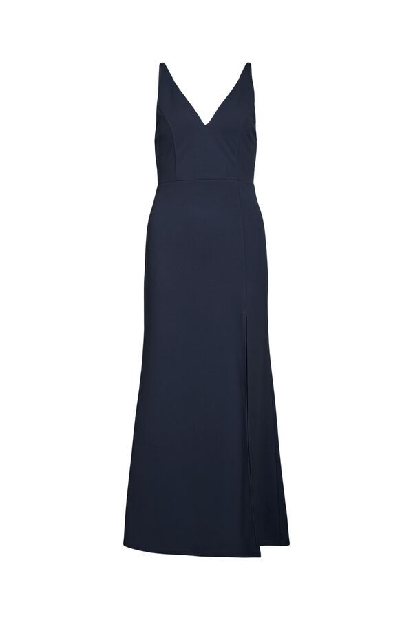 Vila Vestido comprido de festa de al&ccedil;as Azul