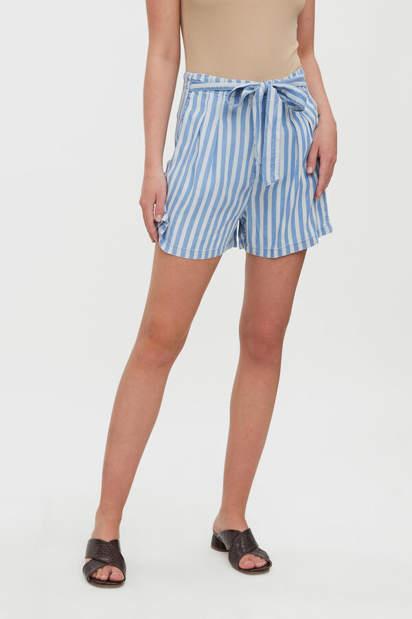 Cortefiel Shorts with belt Blue