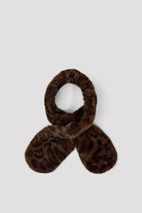Cortefiel Faux fur scarf Printed brown