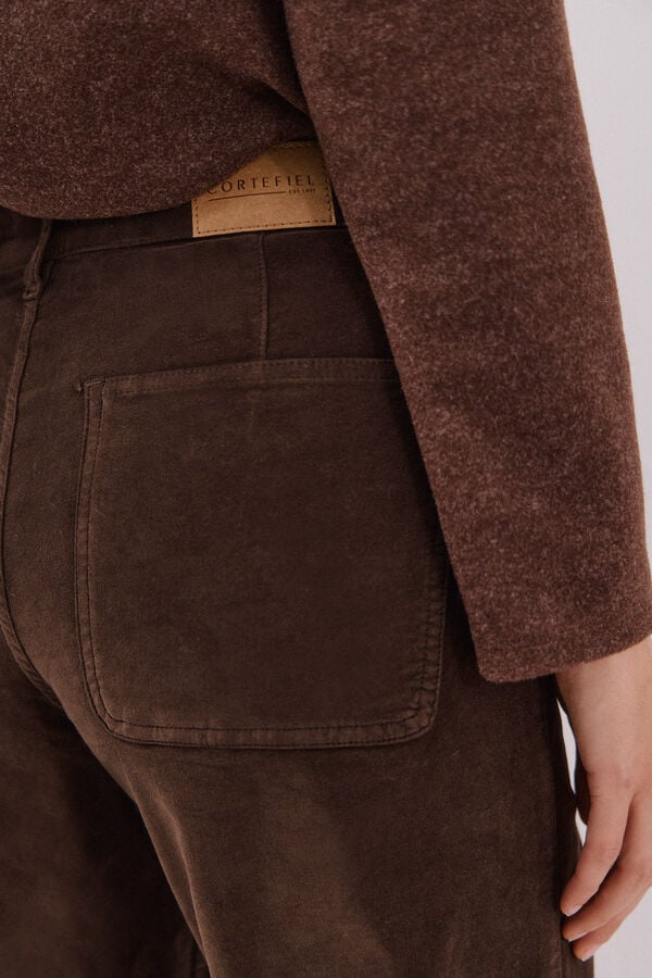Cortefiel Pantalones Marine Velvet Dark brown