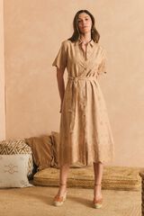 Pol&iacute;n Et Moi Vestido midi B&aacute;rbara Tostado