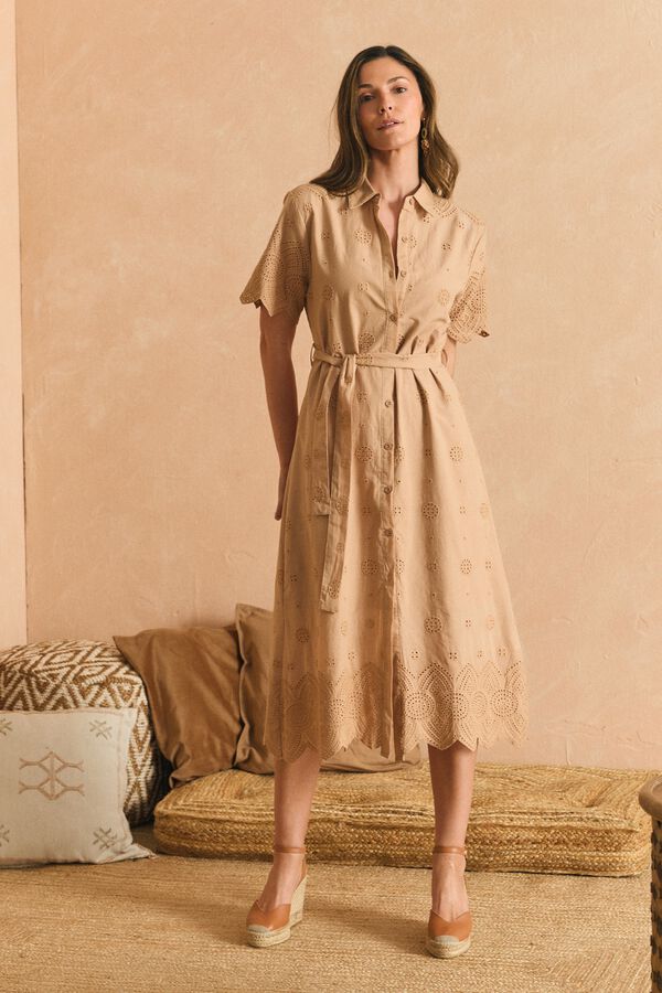 Pol&iacute;n Et Moi Vestido midi B&aacute;rbara Tostado