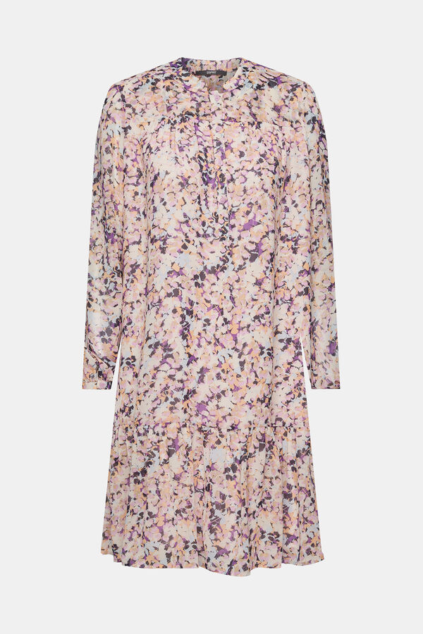 Cortefiel Floral print midi dress with ruffles Multicolour