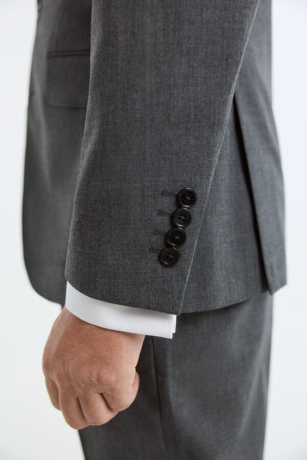 Cortefiel Blazer S&eacute;rie XXI em croute cinza Cinzento
