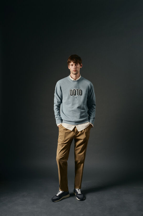 OOTO Sweatshirt logo bordado Azul
