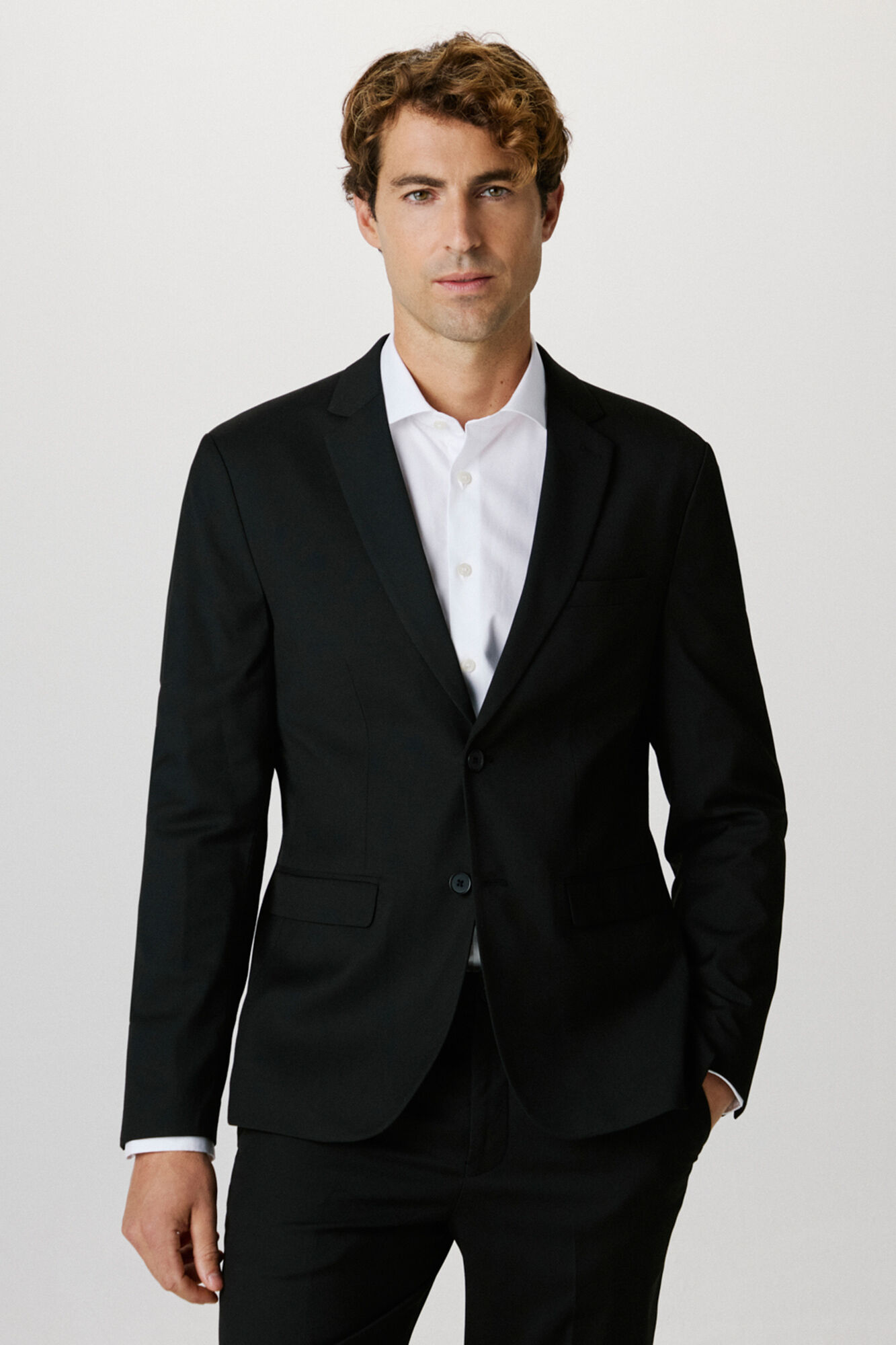 Selected Blazer de fato Slim Fit confecionado com materiais reciclados.