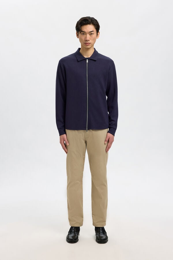 Selected Cal&ccedil;as chino para homem slim fit Tostado