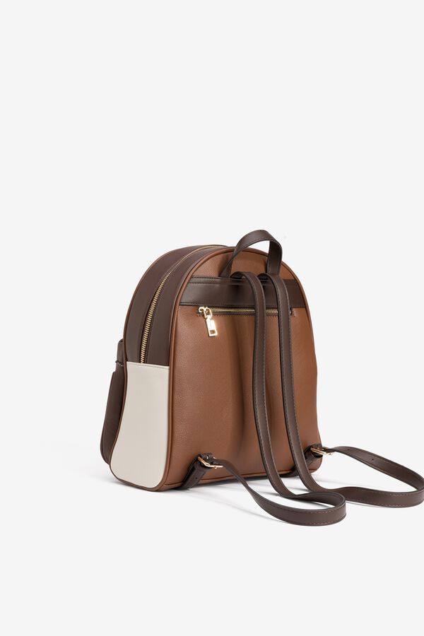 Vilanova Multicoloured faux leather backpack Brown
