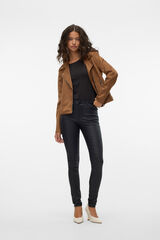 Vero Moda Blusão de camurça com tachas Castanho