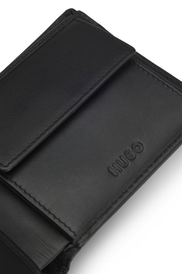 HUGO Cartera con logotipo rojo Negro