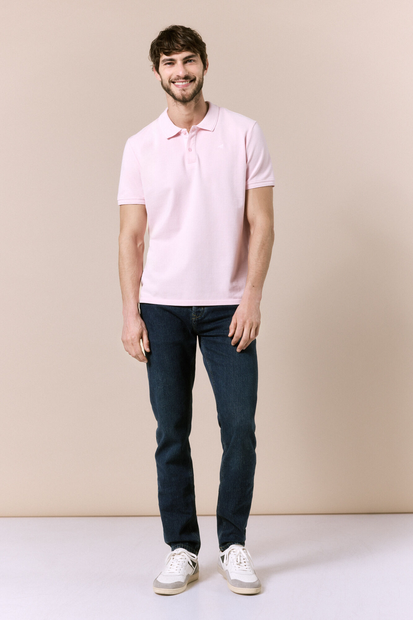 OOTO Polo b&aacute;sico em piqu&eacute; lavado
