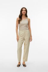 Vero Moda Top de al&ccedil;as com argola dourada Tostado