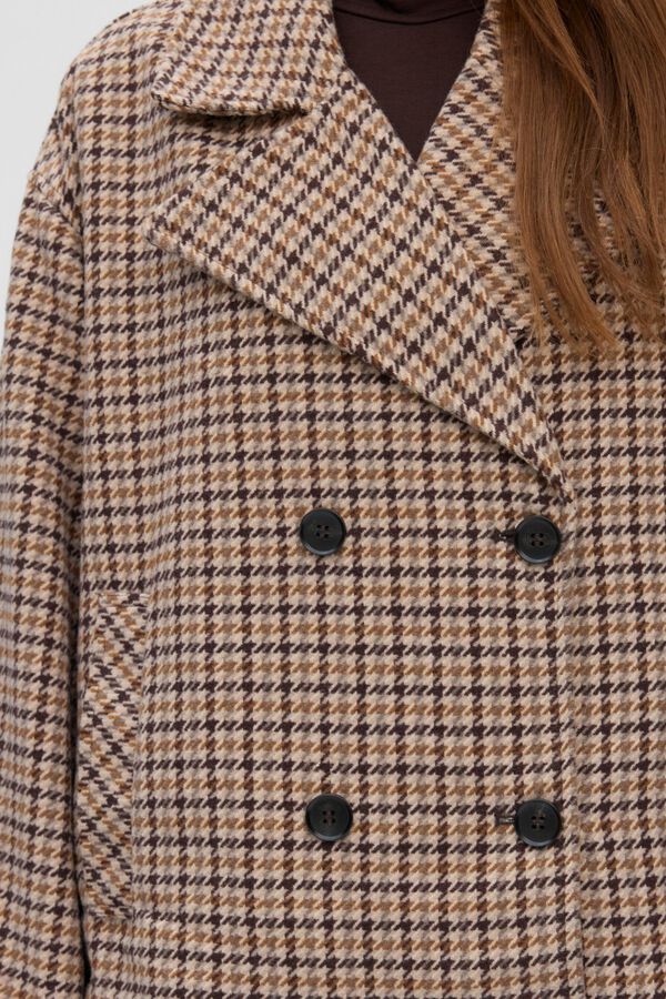 Vero Moda Curve Casaco curto aos quadrados Castanho