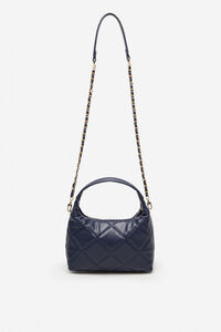 Cortefiel Quilted slouch bag Navy