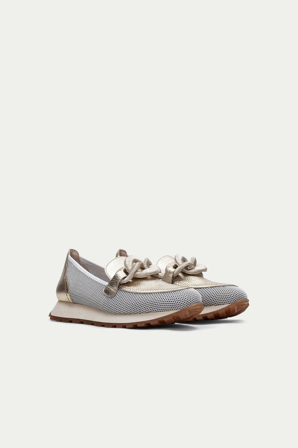 Cortefiel LOIRA sport loafer with maxi chain link White