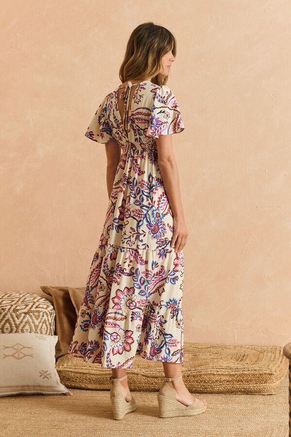 Pol&iacute;n Et Moi Vestido comprido Macarena Ecru