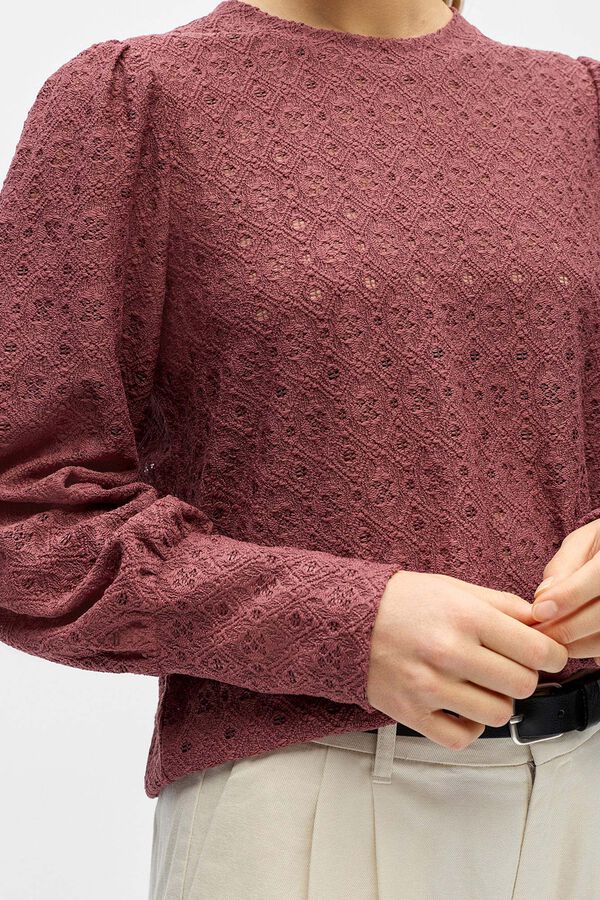 Object Top estrutura de manga comprida Subiu