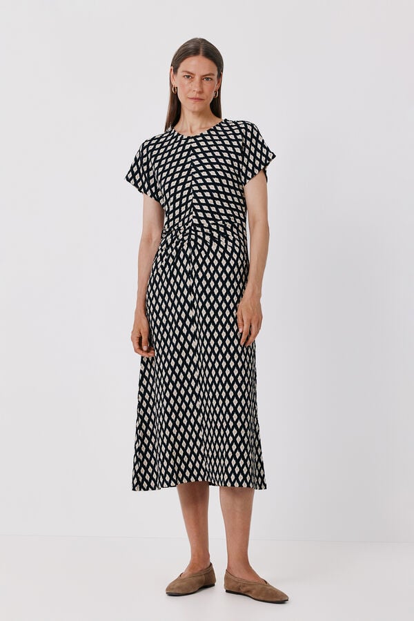 Cortefiel Gathered dress Multicolour