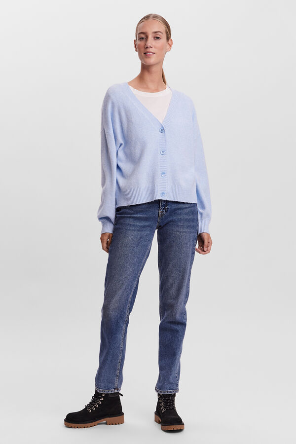 Vero Moda Long sleeve button-up cardigan Blue