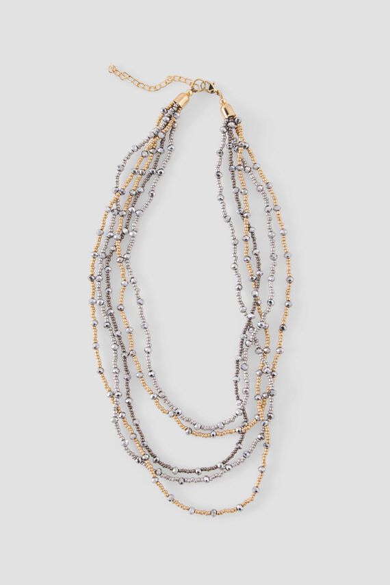 Collar múltiple a dos tonos