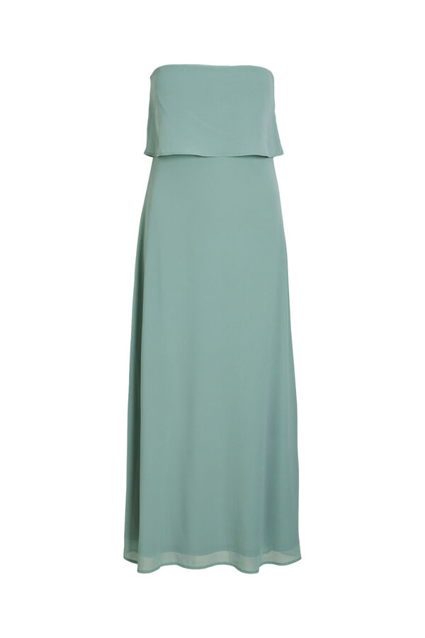 Cortefiel Long strappy evening dress Green